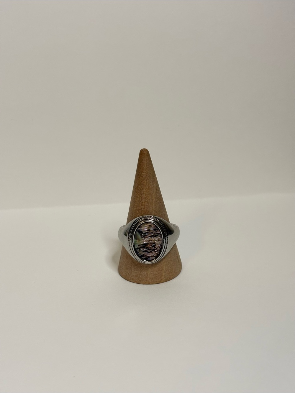 Silver Abalone Shell Ring | Size 9.5